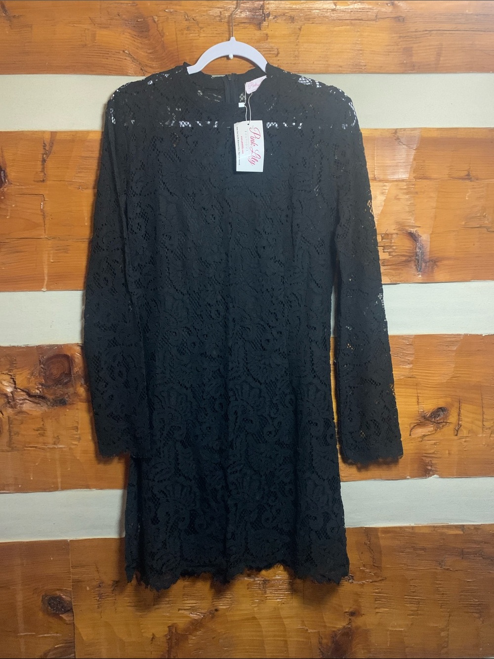 Pink lily lace dress